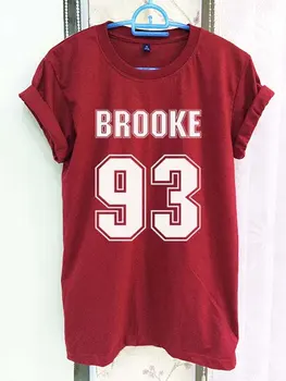Spojenec Brooke 93 Tričko Fifth Harmony Oblečenie Crimson Red Ženy Tričko Tričko Krátky Rukáv T-Shirt-C825