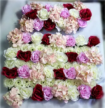 SPR NOVÉ kvalitné svadobné, kvetinové dekorácie na stenu Umelé svadobné pozadie kvet cesty vedú kvety tabuľka centrum