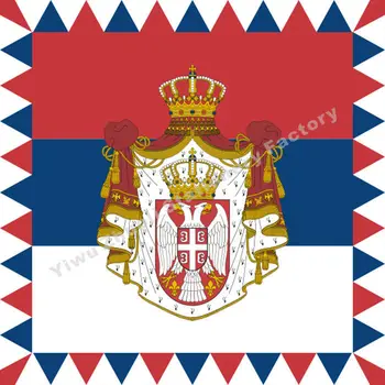 Srbsko Prezident Vlajka 120X120cm (4x4FT) 120 g 100D Polyester Dvakrát Prešité Vysokej Kvality Doprava Zadarmo