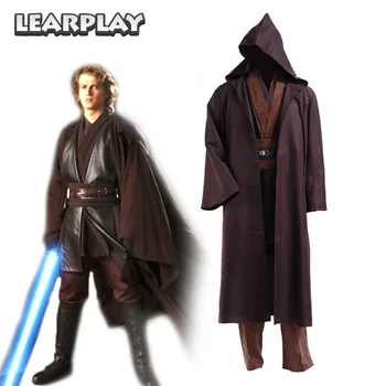 Star Wars Anakin Skywalker Jedi Cosplay Kostým Kávy Plášť Tunika Župan Muž Halloween Jednotné Sady pre Dospelých, Deti