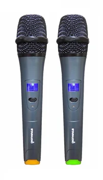 STARAUDIO SMU-0202A Profesionálne UHF Dual Channel 2 Prenosné Mic Vysielač Karaoke Bezdrôtový Mikrofón Systém