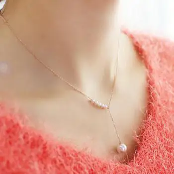 Steampunk kórejský šperky temperament sladké príslušenstvo imitácia perlový náhrdelník žena clavicle jemné reťazca Vyhlásenie Náhrdelník