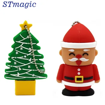 STmagic Santa Claus usb2.0 Vianočný stromček usb flash disk 4 GB 8 GB 16 GB 32 GB Usb flash disk kl ' úč Vianoce dať darček priateľovi