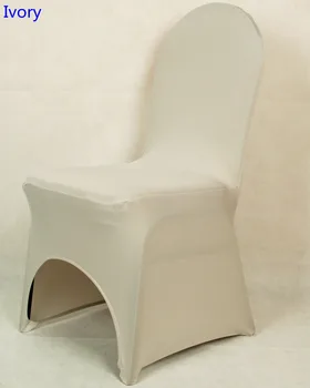 Stolička kryt Slonovinová béžová farba lycra spandex úsek banquet univerzálna stolička kryt pre svadobné dekorácie veľkoobchod na predaj