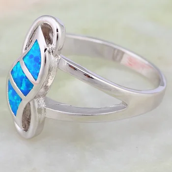 Strana krúžky Nové Vyhlásenie Krúžky pre ženy Blue Fire Opal krúžok strieborné šperky, darček veľkosť prsteňa 5 6 7 8 9 R484