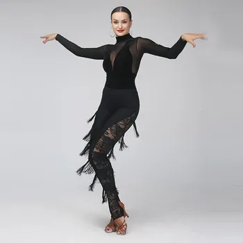 Strapec latinskej tanca šaty samba kostým latinskej nohavice tanečné nosiť cha cha kostým latinskej sála oblečenie latinskej salsa šaty