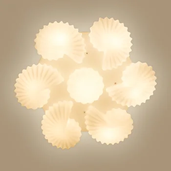 Stredomorská Conch Shell Sklenené Tienidlo Stropné Lampy, Obývacia Izba lamparas de techo abajur led obývacia izba stropné svietidlo