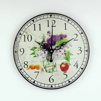 Stredomorský štýl kuchynské nástenné hodiny s nepremokavé ciferník krásne bytové dekorácie stlmiť quartz hodinky, nástenné hodiny darček