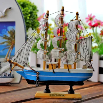Stredomorský Štýl Loď Plaví Loď Vianočné Darčeky Bar Remeselné Vybavenie Výrobkov Domova Darčeky Remeslá Plachtenie Model