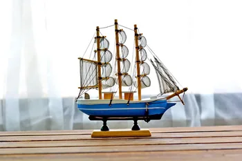 Stredomorský Štýl Loď Plaví Loď Vianočné Darčeky Bar Remeselné Vybavenie Výrobkov Domova Darčeky Remeslá Plachtenie Model