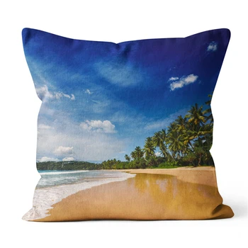 Stredozemné More Pláž Štýl Coconut Tree Vankúše obliečka na Vankúš Dekoratívne Morských Hodiť Vankúš 45x45cm Domova