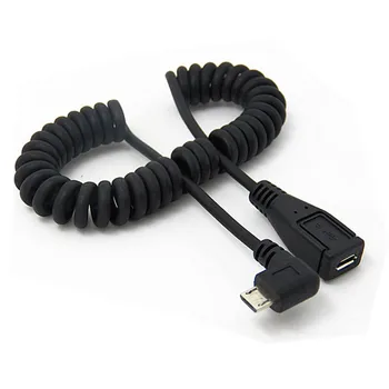 Strečing Sping Právo v & Ľavej Šikmého Micro USB Mužov Femal Kábel 1m/3 ft/100 cm micro usb mužov a žien kábel