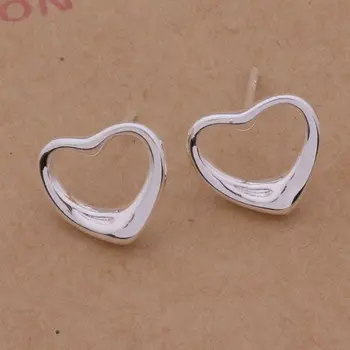 Strieborné náušnice striebro pozlátené módne šperky náušnice jemné srdce /bnrakeya fndaoeka AE190