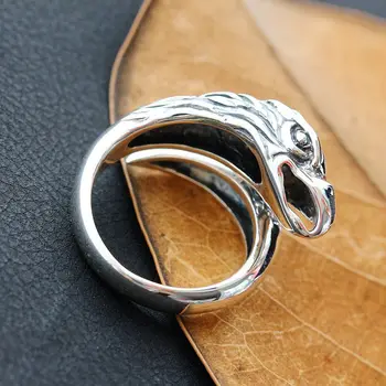 Strieborný Orol Strieborný Prsteň Otvorenie retro muž 925 Sterling Silver Ring