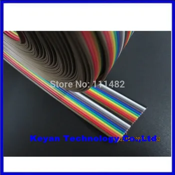 Stužkový kábel 20 SPÔSOBOM Ploché Farebné Dúhy Stužkový Kábel drôt Rainbow Kábel 20P stužkový kábel 1.27 MM ihrisku 5meters/množstvo NA SKLADE