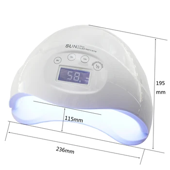 SUN5 Plus 48 W UV LED Lampa na Nechty, Droger LED Dual Handen Nechtov Lampa Vytvrdzovania Voor UV Gél Nagellak Splnené, LCD, Časovač, Displej, Senzor