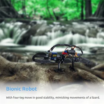SunFounder Bionic Robot Lizard Vizuálne Programovanie Vzdelávacie Robot Držiak pre Deti Diaľkové Ovládanie DIY Hračka