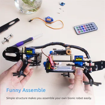 SunFounder Bionic Robot Lizard Vizuálne Programovanie Vzdelávacie Robot Držiak pre Deti Diaľkové Ovládanie DIY Hračka