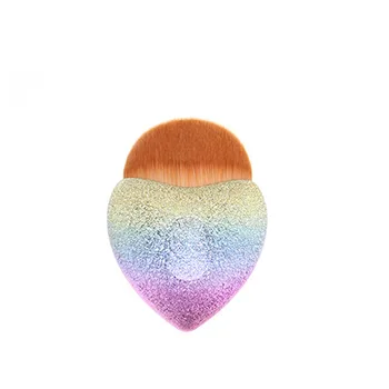 Super 1pc Rainbow Nadácie pre Srdce Blush Brush Kefa Face Štetec Zvýrazňovač Miešanie Kozmetické make-up Nástroj Husté Syntetické Vlasy
