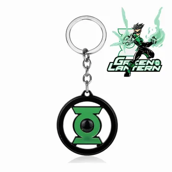 Super Hrdina Green Lantern Kláves s Logom Reťazca Film Šperky, Náhrdelníky Kovový Prívesok Keychain Keyring Mužov Auto Kľúča držiteľa