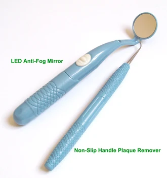 Super Jasné LED Zubné Zrkadlo a Zubné Vybrať s Anti-slip rukoväť model L-pack-380 ústnej hygieny