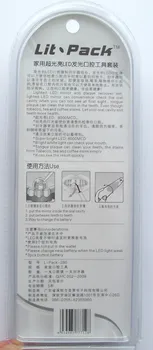 Super Jasné LED Zubné Zrkadlo a Zubné Vybrať s Anti-slip rukoväť model L-pack-380 ústnej hygieny