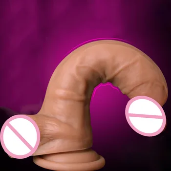 Super mäkké dildo realistického obrovské umelé penisy prísavky dildo umelý penis veľký péro Ženská masturbácia, sexuálne hračky pre ženy