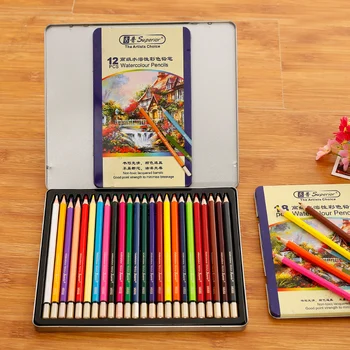 Superior rozpustné vo Vode 72 farebné ceruzky, študent profesionálne umenie triedy maľovanie, watercolour ceruzka