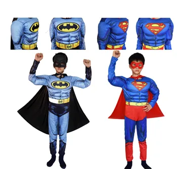 Superman, Batman Film Klasické Svalov Dieťa halloween kostýmy pre deti Justice league infantiles superhrdinov maškarný
