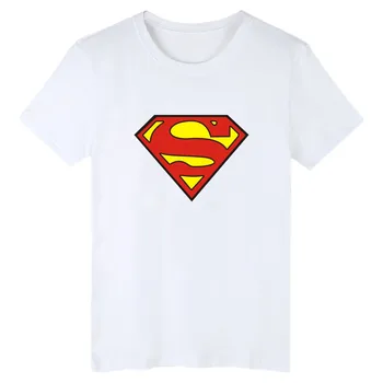Superman Logo Krátky Rukáv Zábavné Tričká Pre Mužov Letné Biele Tričko Fashion Bežné Vysokej Kvality Tee Tričko Mužov Bavlna Páry