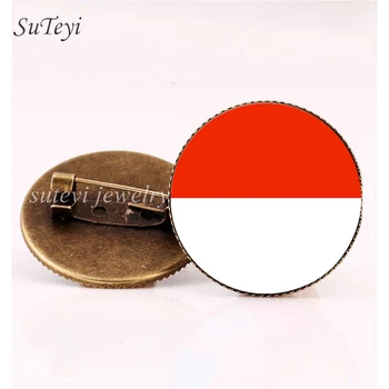SUTEYI Indonézia/Jordán, Vlajky, Odznaky Kolíky Brošňa Vietnam/Čína Vlajka Sklenenou Kupolou Brošne Ženy Odevné Doplnky Darček Šperky
