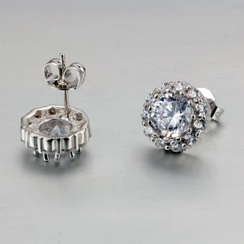 Svadobné šperky pre ženy lesk kvetinový náušnice AAA zirkón prstene biele zlato farba náhrdelníky sady, šperky, zásnubné nastaviť ASM012
