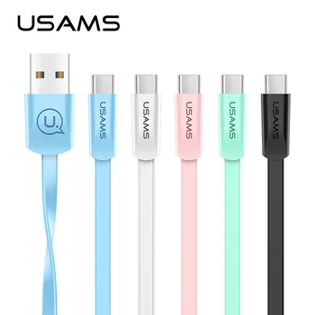 Svetlo USB Typ-c, USB kábel, USAMS Pôvodné Údaje Synchronizovať Plochý Kábel USB pre Samsung s9 s8 c-kábel 2A rýchlejšie, nabíjací kábel usb typec