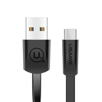 Svetlo USB Typ-c, USB kábel, USAMS Pôvodné Údaje Synchronizovať Plochý Kábel USB pre Samsung s9 s8 c-kábel 2A rýchlejšie, nabíjací kábel usb typec