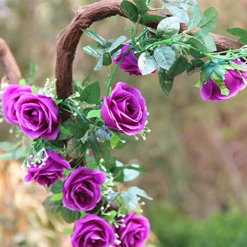 Svetlé Farby Simulácia ruže falošné hodvábneho kvetu plastové kvet domácnosť, dekorácie festival závesné dekoratívne kvety