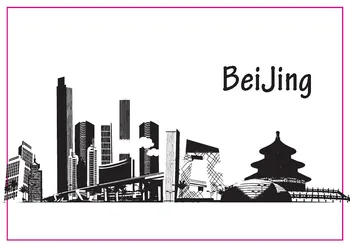 Svetový Obchod So Magnety ,Peking Skyline Výhľad Na Mesto Zabalené Chladnička Magnet 5701 Pevný Kovový Suvenír
