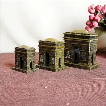 Svetoznámej budovy modely ozdoby France Paris Arc de Triomphe zliatiny zinku remeslá uložiť domáce dekorácie, darčeky 8 cm 10 cm