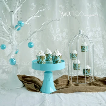 SWEETGO Tiffany modrá ročník tortu stojan kov stand up košíčky držiteľ cakepops tabuľka zdobenie candy bar strany dodávateľa