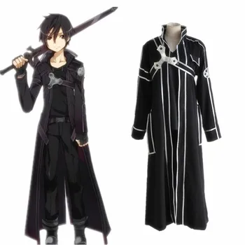 Sword Art Online Kirito Cosplay Kostým Kabát Na Sklade Anime Sword Art Online Kirito Cosplay Oblečenie