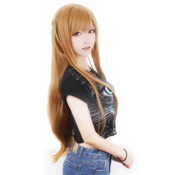 Sword Art Online Yuuki Asuna Cosplay Orange parochňu Yuki Asuna Úlohu Hrať Vlasy Comic Con, Kostýmy