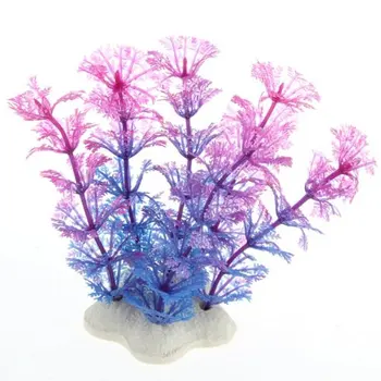 SZS Hot Umelých rastlín 10 CM akváriu dekorácie vodných elektrární, fialová + modrá