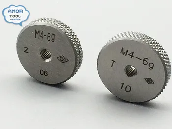 T+Z, M4-6 g metrický závit krúžok gage rozchod nástroje(sada 2 ) pre detekciu štandardný priemer (vonkajší závit)