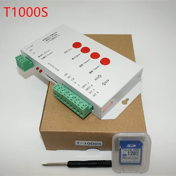 T1000S SD Kartu WS2801 WS2811 WS2812B LPD6803 LED 2048 Pixelov Radič DC5~24V T-1000S RGB Controller