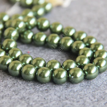 T8355 10 mm Zelené Sklo, pearl Voľné korálky!Vhodné Na Výrobu Náramok&Náhrdelník DIY Šperky, Módne krásne korálky veľkoobchod