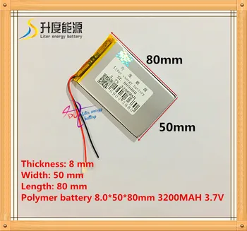 Tablet batéria 3,7 V 3200mAH 805080 Polymer lithium ion / Li-ion batéria pre tablet pc
