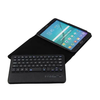 Tablet Odnímateľný Kryt Bluetooth Klávesnica + PU Stojan, puzdro pre Samsung galaxy Tab S2 8.0 palcový Darček EM88