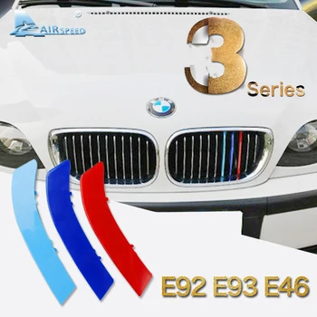 Tachometri Auta Prednej Mriežky Pruhy Kryty pre BMW Radu 3 E46 E92 E93 Motorsport Dekorácie Pásy Výbava Nálepky Auto-styling