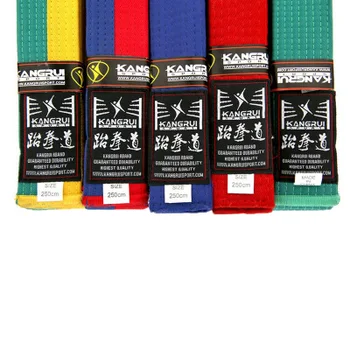 Taekwondo pás farebné biela žltá červená zelená čierna profesionálne divisa úrovni tkd Bojové Umenie Karate Judo2.5M