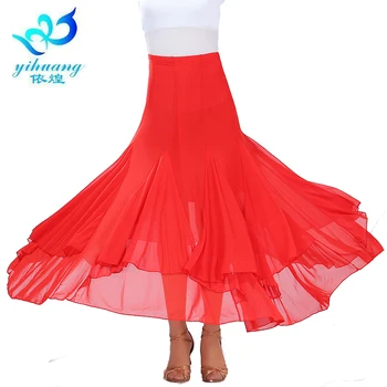 Tanečná Sála Flamenco Valčík Tanečných Kostýmov, Dlhé Sukne Big Swing, Moderný Štandard Tanečník Elegantné Šaty Oblečenie