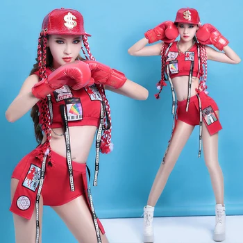 Tanečný Bar DS kostým nové jazvy zníženie hip-hop hip hop cheerleading výkon DJ nočný klub tanečné nosiť oblečenie